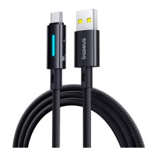 USB кабель Baseus P10379002121-00 Lit Button-Control, Type-C, 1.0 м., Черный