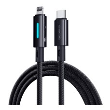 USB кабель Baseus P10379001121-00 Lit Button-Control Apple iPhone SE 2022, iPhone 14 Pro Max, iPhone 14 Plus, iPhone 14 Pro, iPhone 14, iPhone 13 Pro, iPhone 13 Mini, iPhone 13, iPhone 13 Pro Max, iPhone 12 Mini, Lightning, 1.0 м., Чорний