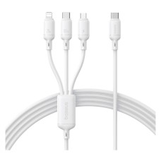 USB кабель Baseus P10377706123-00 Silky Apple iPhone SE 2022, iPhone 14 Pro Max, iPhone 14 Plus, iPhone 14 Pro, iPhone 14, iPhone 13 Pro, iPhone 13 Mini, iPhone 13, iPhone 13 Pro Max, iPhone 12 Mini, Lightning, MicroUSB, 1.0 м., Белый