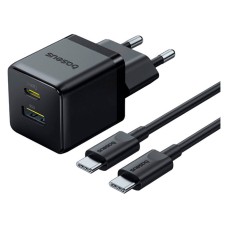 Мережевий зарядний пристрій Baseus P1011160A113-01 Palm, Type-C, з кабелем, Чорний