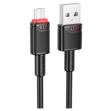 USB кабель Borofone BX110, MicroUSB, 1.0 м., Чорний