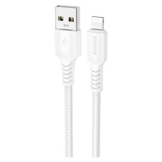 USB кабель Borofone BX116 Apple iPhone SE 2022, iPhone 14 Pro Max, iPhone 14 Plus, iPhone 14 Pro, iPhone 14, iPhone 13 Pro, iPhone 13 Mini, iPhone 13, iPhone 13 Pro Max, iPhone 12 Mini, iPhone 12 Pro Max, iPhone 12 Pro, Lightning, 1.0 м., Белый