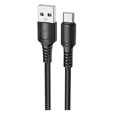 USB кабель Borofone BX116, Type-C, 1.0 м., Черный