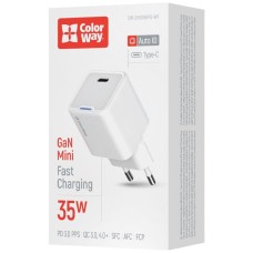Мережевий зарядний пристрій ColorWay CW-CHS056PD-WT, Білий