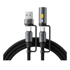 USB кабель AceFast J6, Type-C, 1.2 м., Чорний