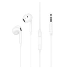Наушники проводные Borofone BM96 Brilliant, С микрофоном, Белый