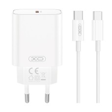 Сетевое зарядное устройство XO CE32, с кабелем, Type-C, Белый