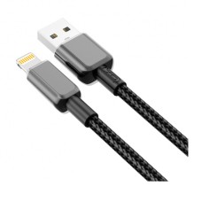 USB кабель XO NB249 Apple iPhone SE 2022, iPhone 14 Pro Max, iPhone 14 Plus, iPhone 14 Pro, iPhone 14, iPhone 13 Pro, iPhone 13 Mini, iPhone 13, iPhone 13 Pro Max, iPhone 12 Mini, iPhone 12 Pro Max, iPhone 12 Pro, Lightning, 1.0 м., Чорний