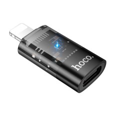 Переходник Hoco UA36A Apple iPhone SE 2022, iPhone 14 Pro Max, iPhone 14 Plus, iPhone 14 Pro, iPhone 14, iPhone 13 Pro, iPhone 13 Mini, iPhone 13, iPhone 13 Pro Max, iPhone 12 Mini, iPhone 12 Pro Max, iPhone 12 Pro, Lightning, Type-C, Черный