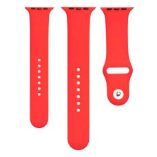 Ремінець Apple Watch 42, Watch 44, Silicone WatchBand, China Red, Червоний
