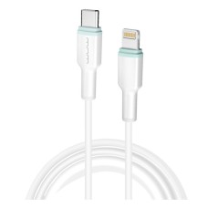USB кабель WUW X206 Apple iPhone SE 2022, iPhone 14 Pro Max, iPhone 14 Plus, iPhone 14 Pro, iPhone 14, iPhone 13 Pro, iPhone 13 Mini, iPhone 13, iPhone 13 Pro Max, iPhone 12 Mini, iPhone 12 Pro Max, iPhone 12 Pro, Lightning, 1.0 м., Белый
