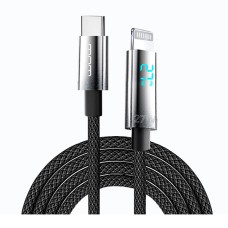 USB кабель WUW X215 Apple iPhone SE 2022, iPhone 14 Pro Max, iPhone 14 Plus, iPhone 14 Pro, iPhone 14, iPhone 13 Pro, iPhone 13 Mini, iPhone 13, iPhone 13 Pro Max, iPhone 12 Mini, iPhone 12 Pro Max, iPhone 12 Pro, Lightning, 1.0 м., Черный