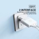 Сетевое зарядное устройство WUW C217, Белый