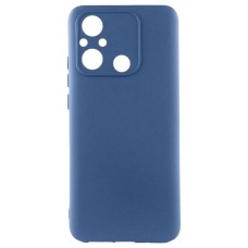 Чохол Xiaomi Poco C55, Redmi 12C, GETMAN Liquid Silk, Navy Blue, Синій