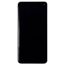 Дисплей Samsung G973 Galaxy S10, з сенсором, з рамкою, OLED, Чорний