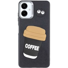 Чохол Samsung A065 Galaxy A06, Epik Leather Toys, Coffee, Чорний