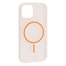 Чехол Apple iPhone 11, Air Beats Transparent, MagSafe, Оранжевый