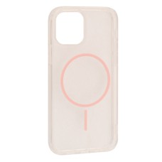 Чохол Apple iPhone 12, iPhone 12 Pro, Air Beats Transparent, MagSafe, Рожевий