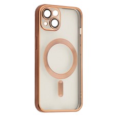 Чохол Apple iPhone 15 Plus, FIBRA Chrome, Desert Titanium, Золотий