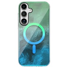 Чохол Samsung S711 Galaxy S23 FE, Shiny Mountain, Green-Blue, MagSafe, Зелений