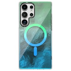 Чохол Samsung S928 Galaxy S24 Ultra, Shiny Mountain, Green-Blue, MagSafe, Зелений