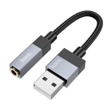 Переходник Hoco UPA32D, USB, 3.5 мм., Черный