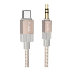 Кабель AUX Hoco UPA32B, Type-C, 1.0 м., Золотой