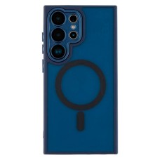 Чохол Samsung Galaxy S25, Matte Camera Lens, Dark Blue, MagSafe, Синій