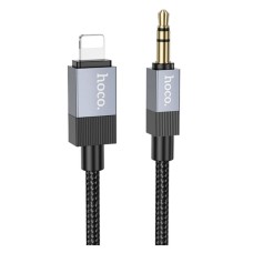 Кабель AUX Hoco UPA32A Apple iPhone SE 2022, iPhone 14 Pro Max, iPhone 14 Plus, iPhone 14 Pro, iPhone 14, iPhone 13 Pro, iPhone 13 Mini, iPhone 13, iPhone 13 Pro Max, iPhone 12 Mini, iPhone 12 Pro Max, iPhone 12 Pro, Lightning, 1.0 м., Черный