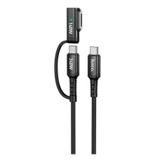 USB кабель Hoco U142, Type-C, MagSafe 3, 1.8 м., Чорний