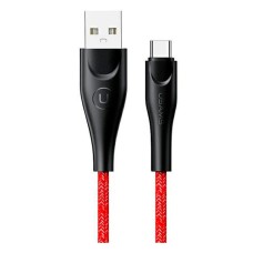 USB кабель Usams US-SJ395 U41 Braided, Type-C, 2.0 м., Червоний