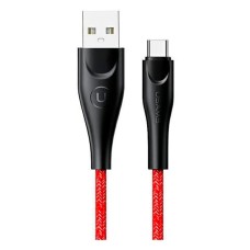 USB кабель Usams US-SJ398 U41 Braided, Type-C, 3.0 м., Червоний
