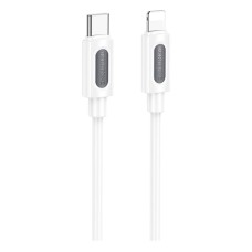 USB кабель Borofone BX114 Structure Apple iPhone SE 2022, iPhone 14 Pro Max, iPhone 14 Plus, iPhone 14 Pro, iPhone 14, iPhone 13 Pro, iPhone 13 Mini, iPhone 13, iPhone 13 Pro Max, iPhone 12 Mini, iPhone 12 Pro Max, Lightning, 1.0 м., Білий