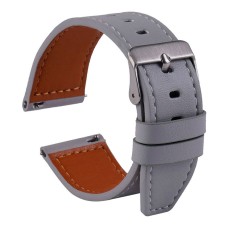 Ремінець універсальний, Leather Strap, Light Grey, Сірий
