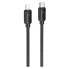 USB кабель Hoco X115 Surpass Apple iPhone SE 2022, iPhone 14 Pro Max, iPhone 14 Plus, iPhone 14 Pro, iPhone 14, iPhone 13 Pro, iPhone 13 Mini, iPhone 13, iPhone 13 Pro Max, iPhone 12 Mini, iPhone 12 Pro Max, Lightning, 1.0 м., Чорний