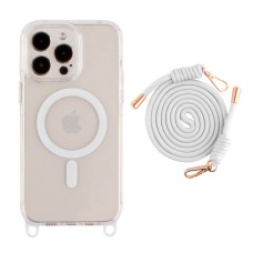 Чохол Apple iPhone 13 Pro Max, Lanyard, MagSafe, Білий