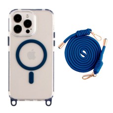 Чохол Apple iPhone 13 Pro, Lanyard, Indigo Blue, MagSafe, Синій
