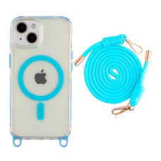 Чохол Apple iPhone 13, Lanyard, Sky Blue, MagSafe, Блакитний