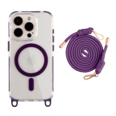 Чохол Apple iPhone 15 Pro, Lanyard, Dark Purple, MagSafe, Фіолетовий
