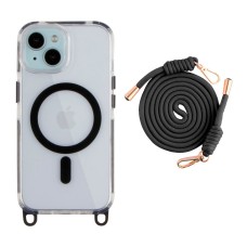 Чехол Apple iPhone 15, Lanyard, MagSafe, Черный