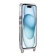 Чехол Apple iPhone 15, Lanyard, MagSafe, Белый