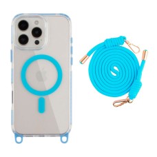 Чохол Apple iPhone 16 Pro Max, Lanyard, Sky Blue, MagSafe, Блакитний