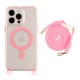 Чохол Apple iPhone 16 Pro, Lanyard, MagSafe, Рожевий