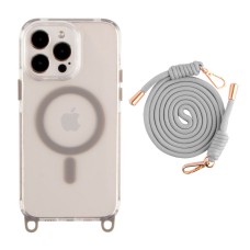 Чохол Apple iPhone 16 Pro, Lanyard, Titanium Grey, MagSafe, Сірий