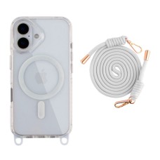 Чохол Apple iPhone 16, Lanyard, MagSafe, Білий