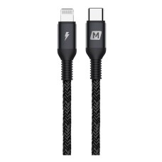 USB кабель Momax DL30D Elite Link Apple iPhone SE 2022, iPhone 14 Pro Max, iPhone 14 Plus, iPhone 14 Pro, iPhone 14, iPhone 13 Pro, iPhone 13 Mini, iPhone 13, iPhone 13 Pro Max, iPhone 12 Mini, iPhone 12 Pro Max, Lightning, 0.3 м., Чорний