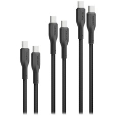 Комплект кабелів Promate cablekit-cc, Type-C, 0.3 м., 1.2 м., 2.0 м., Чорний