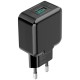 Сетевое зарядное устройство Grand-X, USB, Черный