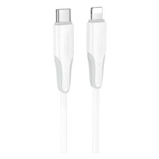 USB кабель Borofone BX119 Apple iPhone SE 2022, iPhone 14 Pro Max, iPhone 14 Plus, iPhone 14 Pro, iPhone 14, iPhone 13 Pro, iPhone 13 Mini, iPhone 13, iPhone 13 Pro Max, iPhone 12 Mini, iPhone 12 Pro Max, iPhone 12 Pro, Lightning, 1.0 м., Білий