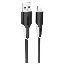 USB кабель Borofone BX119 Apple iPhone SE 2022, iPhone 14 Pro Max, iPhone 14 Plus, iPhone 14 Pro, iPhone 14, iPhone 13 Pro, iPhone 13 Mini, iPhone 13, iPhone 13 Pro Max, iPhone 12 Mini, iPhone 12 Pro Max, Lightning, 1.0 м., Чорний